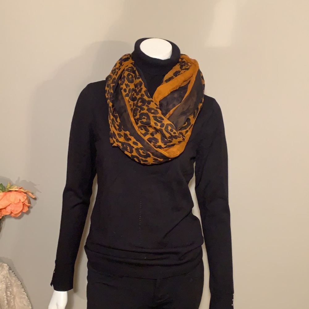 Leopard print infinity scarf